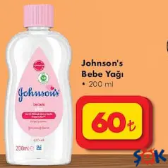 JOHNSON'S BEBE YAĞI 200 ML JOHNSON'S BEBE YAĞI 200 ML